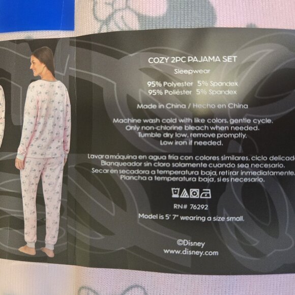 Disney Minnie Mouse Print Pink Size Large Cozy Pajama 2 piece set. - Picture 7 of 7